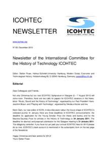 ICOHTEC NEWSLETTER www.icohtec.org No 69, DecemberNewsletter of the International Committee for