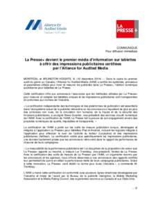 Microsoft Word - Communiqué La Presse AAM 10 décembre fr.docx