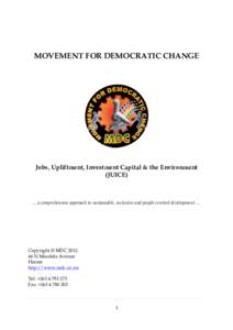 MOVEMENT FOR DEMOCRATIC CHANGE 	
   	
     	
  