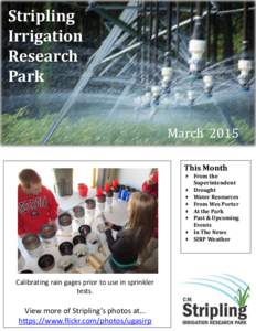 Stripling Irrigation Research Park March 2015 This Month