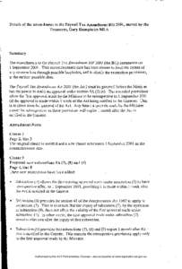 :2  Details of the amendment to the Payroll Tax Amendment Bill 2001, moved by the Treasurer, Gary Humphries MLA  Summary