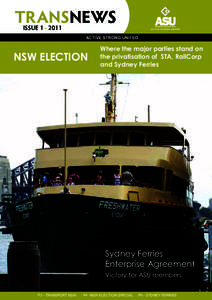TRANSNEWS ISSUEACTIVE STRONG UNITED  NSW ELECTION