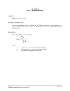 Appendix E - SWAC Calculation - June 2009