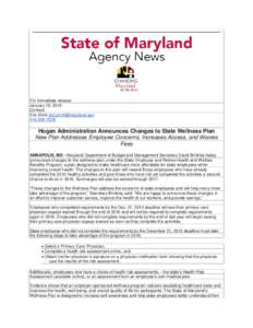 State Wellness Plan Change