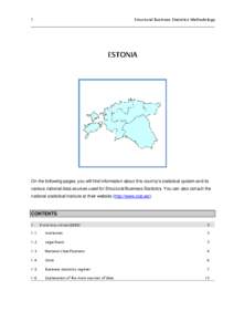 1  Structural Business Statistics Methodology ESTONIA