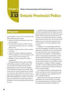 2005 Annual Report of the Office of the Auditor General of Ontario: 3.12 Ontario Provincial Police