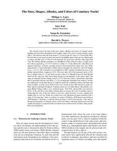 Lamy et al.: Sizes, Shapes, Albedos, and Colors of Cometary Nuclei  223