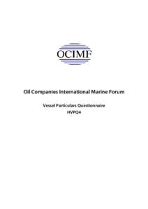 Oil Companies International Marine Forum Vessel Particulars Questionnaire HVPQ4 1