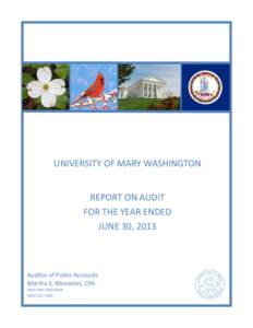 University of Mary Washington for the year ended June 30, 2013
