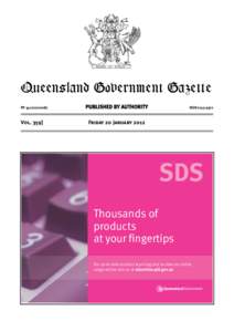 QueenslandGovernment Government Gazette Queensland Gazette PP[removed]