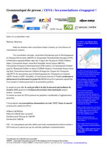 Communiqué de presse / CEVA : les associations s’engagent !  ardsl association rail dauphiné savoie léman  ADTC Savoie