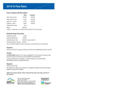 [removed]Pass Rates Cross Country Ski Pass Rates Day 	[removed]Pass Rates