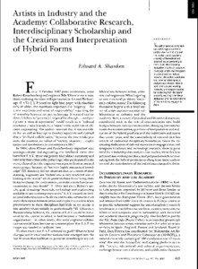 Contemporary art / Art history / Computer art / Edward A. Shanken / Billy Klüver / Academia / Experiments in Art and Technology / New media art / Electronic art / Visual arts / Education / Conceptual art