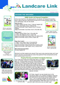 Landcare Link  Quarterly Newsletter of the Queensland Murray-Darling Committee October 2014