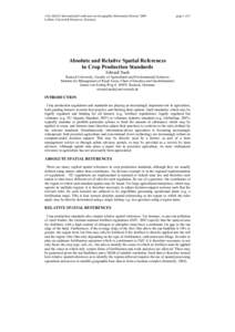 12th AGILE International Conference on Geographic Information Science 2009 Leibniz Universität Hannover, Germany page 1 of 2  Absolute and Relative Spatial References