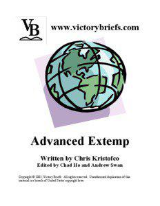www.victorybriefs.com  Advanced Extemp