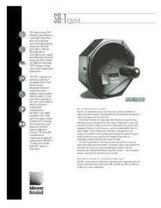 Sound production / Meyer Sound Laboratories / Loudspeakers / Sound pressure / Sound reinforcement system / Horn / Parabolic reflector / Parabolic loudspeaker / Sound / Waves / Technology