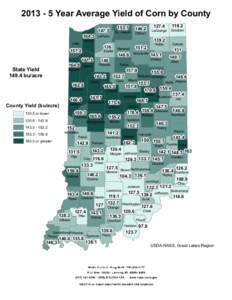 [removed]Year Average Yield of Corn by County[removed]