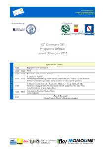 62° Convegno G.E.I. (Gruppo Embriologico Italiano) NapoliGiugno° Convegno GEI Programma Ufficiale