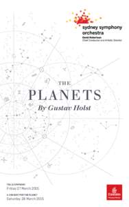 the  PLANETS By Gustav Holst  TEA & SYMPHONY