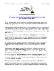 Microsoft Word - Emmy14RecipientPR.doc