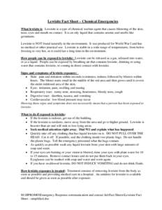 Chemical elements / Metalloids / Blister agents / Organochlorides / Lewisite / Endocrine disruptors / Chemical warfare / Arsenic / Polonium / Chemistry / Matter / Periodic table