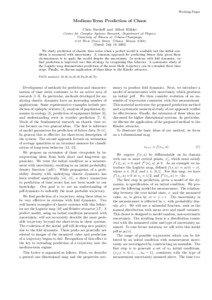 Working Paper  Medium-Term Prediction of Chaos