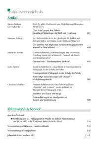 Inhaltsverzeichnis  Artikel Hanna-Barbara Gerl-Falkovitz