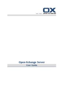bla  Open-Xchange Server User Guide bla