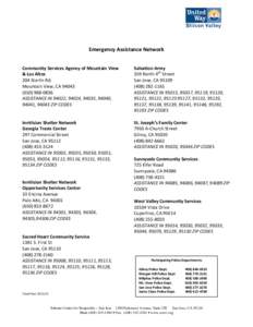 Emergency Assistance Network Community Services Agency of Mountain View & Los Altos 204 Sterlin Rd. Mountain View, CA[removed]0836