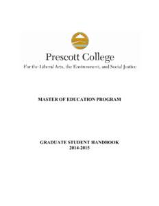 MASTER OF EDUCATION PROGRAM  GRADUATE STUDENT HANDBOOK[removed]  	
  