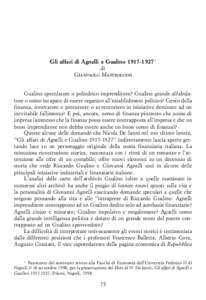 Gli affari di Agnelli e Gualino[removed]di Gianpaolo Mastroianni