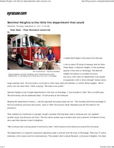 Sentinel Heights is the little fire department that could | syracuse.com