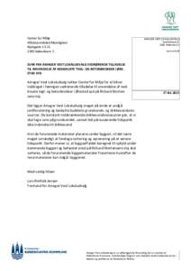 Microsoft Word - Høringssvar for høring vedr. byggeaffald i Ørestad syd