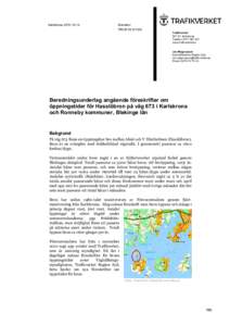 Karlskrona  Ärendenr: TRV2010TrafikverketJönköping