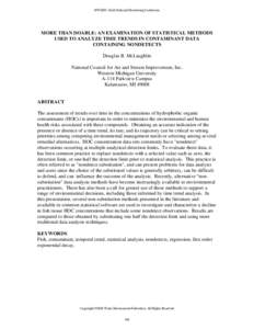 MORE THAN DOABLE: AN EXAMINATION OF STATISTICAL METHODS USED TO ANALYZE TIME TRENDS IN CONTAMINANT DATA CONTAINING NONDETECTS