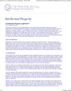 Intellectual property / Social information processing / Property / Patent / Ownership / Exclusive right / Canadian intellectual property law / Societal views on intellectual property / Law / Intellectual property law / Monopoly