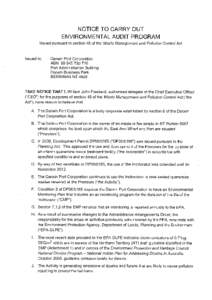 Environmental Audit Report: Assessment of risks to beneficial uses from dioxin emissions