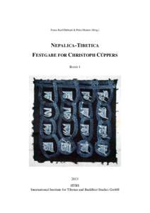 Franz-Karl Ehrhard & Petra Maurer (Hrsg.)  NEPALICA-TIBETICA FESTGABE FOR CHRISTOPH CÜPPERS BAND 1