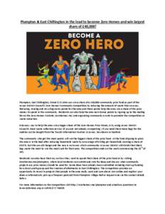 Plumpton & East Chiltington in the lead to become Zero Heroes and win largest share of £40,000! Plumpton, East Chiltington, Streat & St John can win a share of a £40,000 community prize fund as part of the Lewes Distri