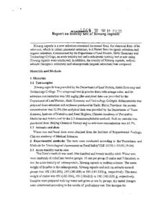AmqUA  & lK+ r@i 39 PZ 25 Report on toxicity test of Xiwang capsule