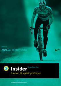 Nike, Inc.  ANNUAL REPORT 2005 EVOLVE IMMEDIATELY  Insider