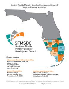 Souther Florida Minority Supplier Development Council Regional Service Area Map MANATEE  HARDEE