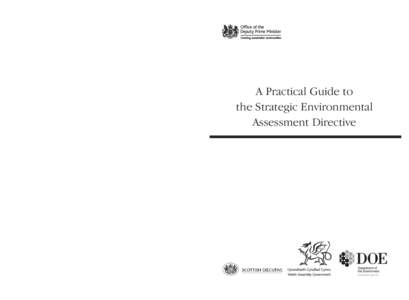 A Practical Guide to the Strategic Environmental Assessment Directive