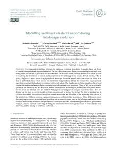 Earth Surf. Dynam., 4, 237–251, 2016 www.earth-surf-dynam.netdoi:esurf © Author(sCC Attribution 3.0 License.  Modelling sediment clasts transport during