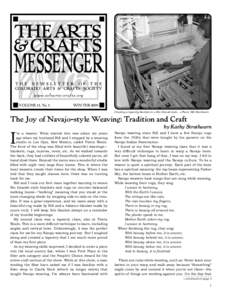 THE ARTS & CRAFTS MESSENGER THE NEWSLETTER OF THE COLORADO ARTS & CRAFTS SOCIETY