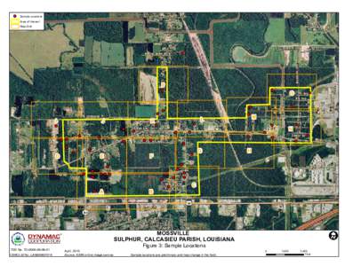 Sample Locations for Mossville Sulphur, Calcasieu Parish, Louisiana
