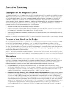 US 41 Interstate Conversion Study, Executive summary - Environmental Evaluation of Facilities Development Actions