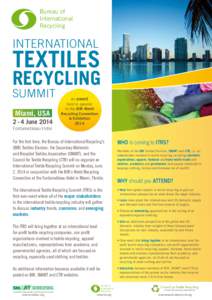Bureau of International Recycling / Textile recycling / Recycling / Sustainability / Waste management / Recycling industry