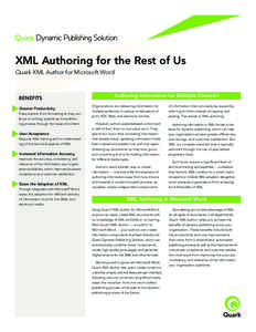 Quark XML Author Information Sheet